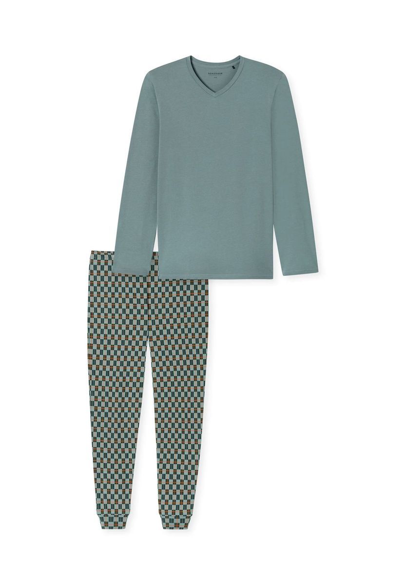 Herren Schlafanzug mit V-Ausschnitt