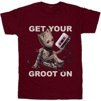 Marvel - "Guardians Of The Galaxy Get Your Groot On" T-Shirt für Damen (Burgunderrot)