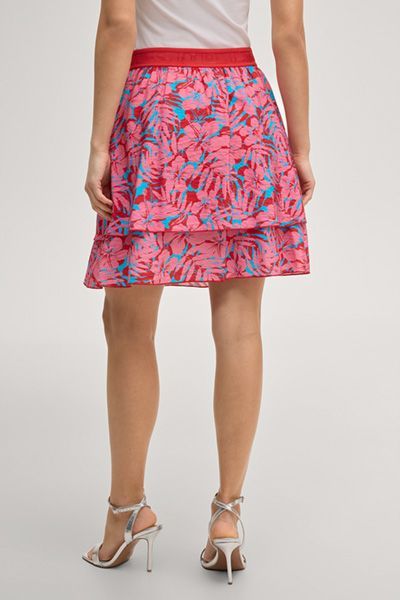 Rooftop Jeans Safia Rosa Blumenmuster Stufen Minirock