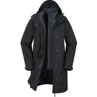 Mountain Warehouse - "Luna" Jacke, wasserfest für Damen, 3 in 1, Lang (Schwarz)