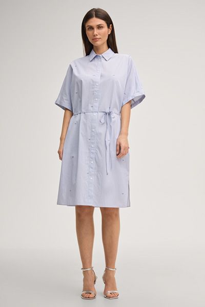 Joop! Hemdblusenkleid Davinia in Blau und Weiß gestreift