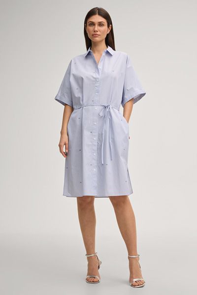 Joop! Hemdblusenkleid Davinia in Blau und Weiß gestreift