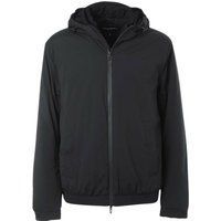 Schwarze leichte Herrenjacke mit Kapuze