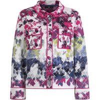 Florale Jacquard-Jacke mit Taschen