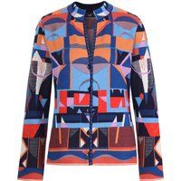 Jacquard-Cardigan aus Wolle mit abstraktem Muster