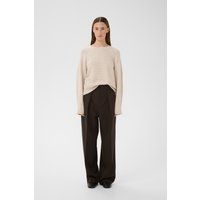 Hochtaillierte Hose mit weitem Bein