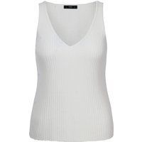 Geripptes Strick-Tanktop mit V-Ausschnitt