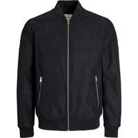 Herren Bomberjacke, einfarbig Schwarz