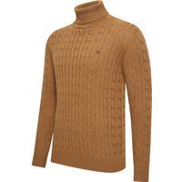 Herren Zopfmuster Rollkragenpullover