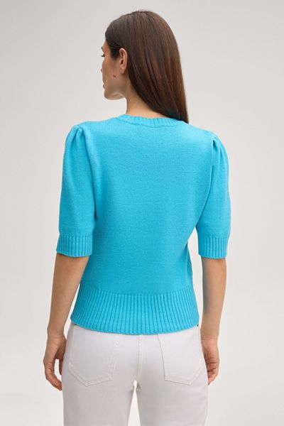 JOOP! Jeans Kalama Damen Türkis Logo Baumwollmischung Pullover