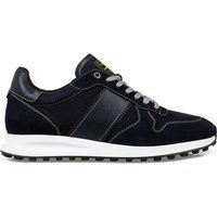 Marineblaue Sneakers mit Wildlederakzent
