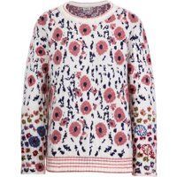 Strickpullover mit Blumenmuster
