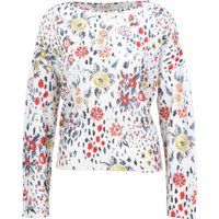 Pullover aus Wolle mit Blumenmuster