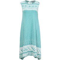Ärmelloses Strickkleid mit geometrischem Muster