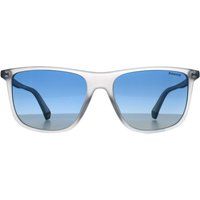 Rechteckige Kristallblaue Gradienten-Sonnenbrille