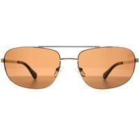 Aviator Sonnenbrille Gold Braun Polarisiert
