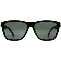 Rechteckige, polarisierte Sonnenbrille in Mattschwarz