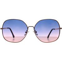 Runde übergroße Farbverlauf-Sonnenbrille