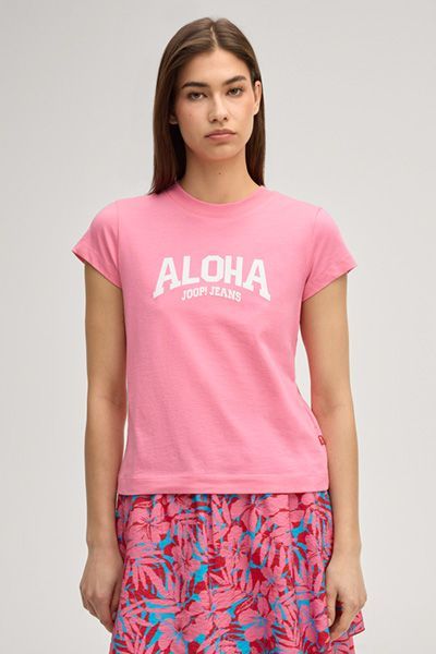 Joop Jeans Aloha T-Shirt Toyah pink Baumwolle Retro-Stil