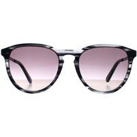 Runde Sonnenbrille in Marmoroptik mit Farbverlaufsgläsern