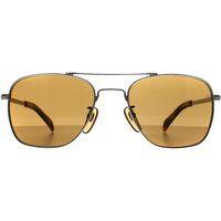 Quadratische Pilotenbrille Palladium Grau Braun