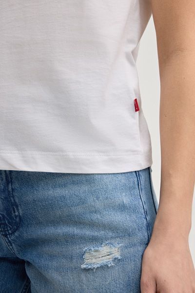 Joop! Jeans Weißes Baumwoll-T-Shirt mit Palmenprint