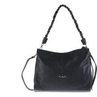 Ledertasche mit geflochtenem Henkel