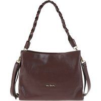 Ledertasche mit geflochtenem Henkel