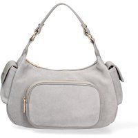 Wildleder-Schultertasche mit Tasche