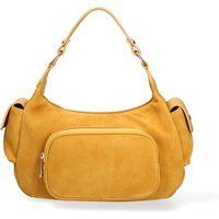 Wildleder-Schultertasche mit Tasche