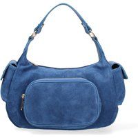 Wildleder-Schultertasche mit Tasche