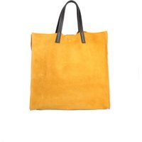 Schultertasche aus Metallic-Leder