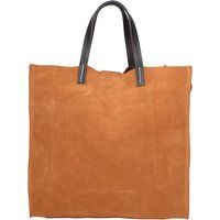 Schultertasche aus Metallic-Leder