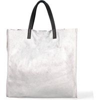 Schultertasche aus Metallic-Leder