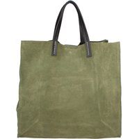 Schultertasche aus Metallic-Leder