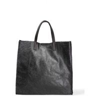 Schultertasche aus Metallic-Leder