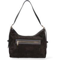 Schultertasche Hobo-Stil aus Wildleder
