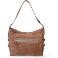 Schultertasche Hobo-Stil aus Wildleder