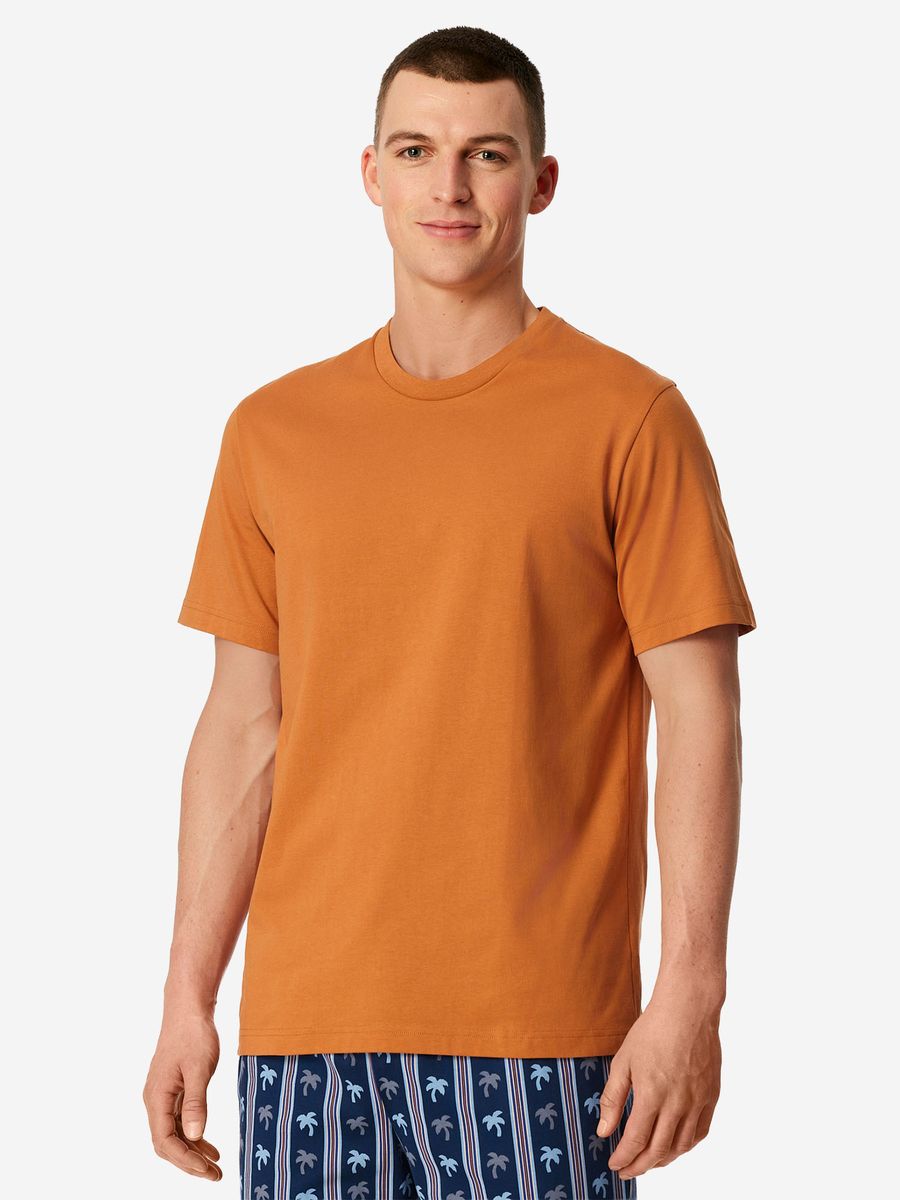 Locker geschnittenes einfarbiges Baumwoll-T-Shirt