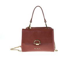 Strukturierte Ledertasche mit Griff