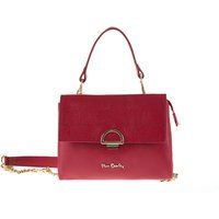 Strukturierte Ledertasche mit Griff