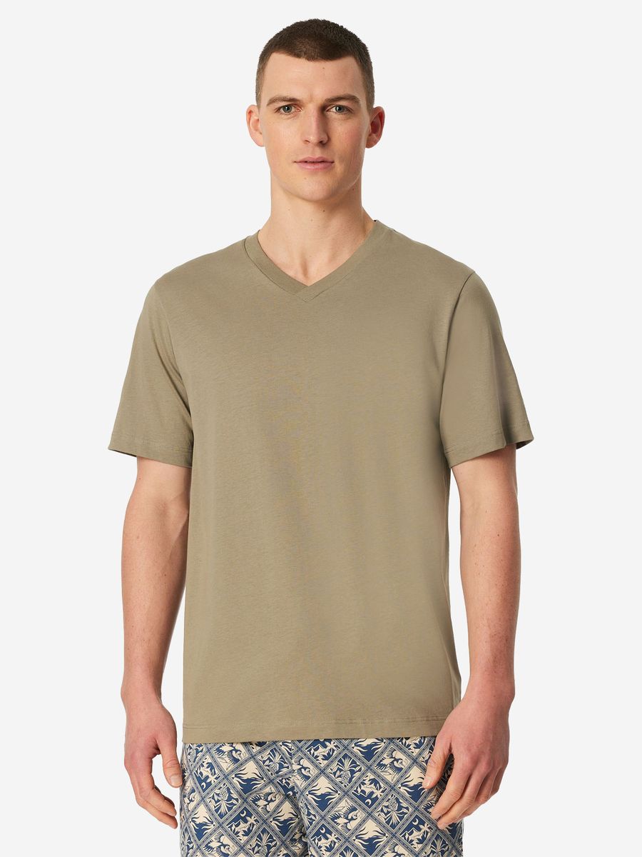 Herren V-Ausschnitt T-Shirt mit lässiger Passform