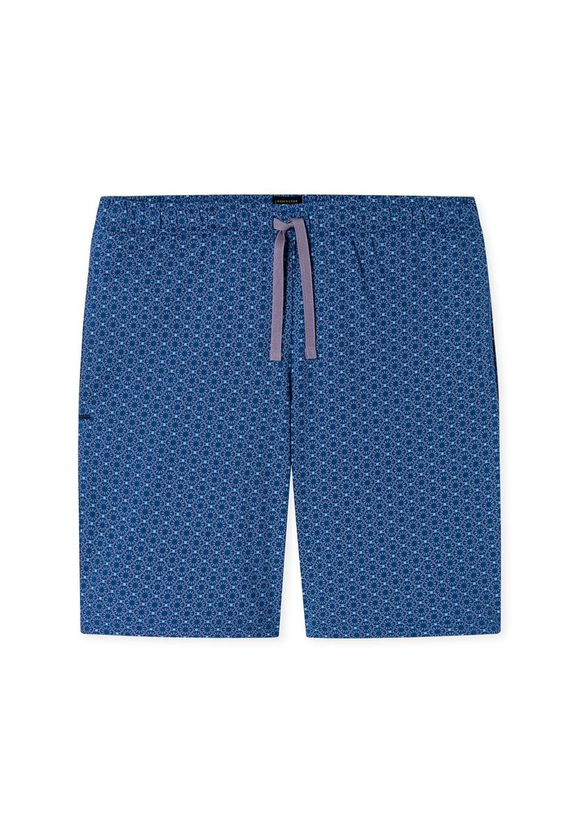 Herren Lounge Shorts mit blauem Muster