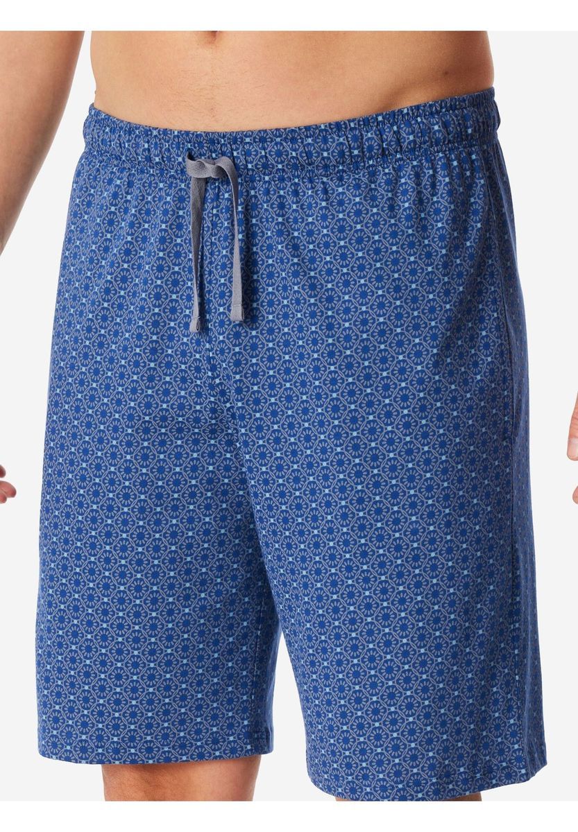 Herren Lounge Shorts mit blauem Muster