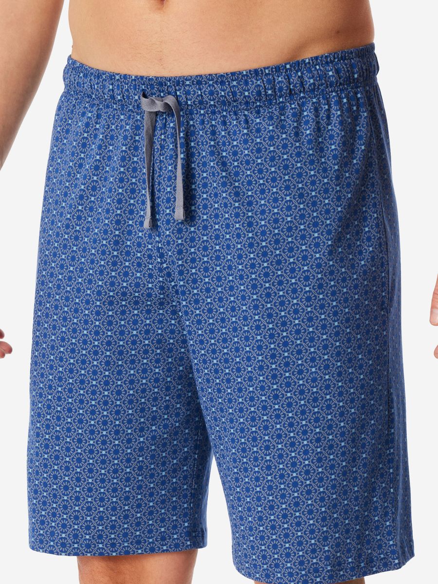 Herren Lounge Shorts mit blauem Muster