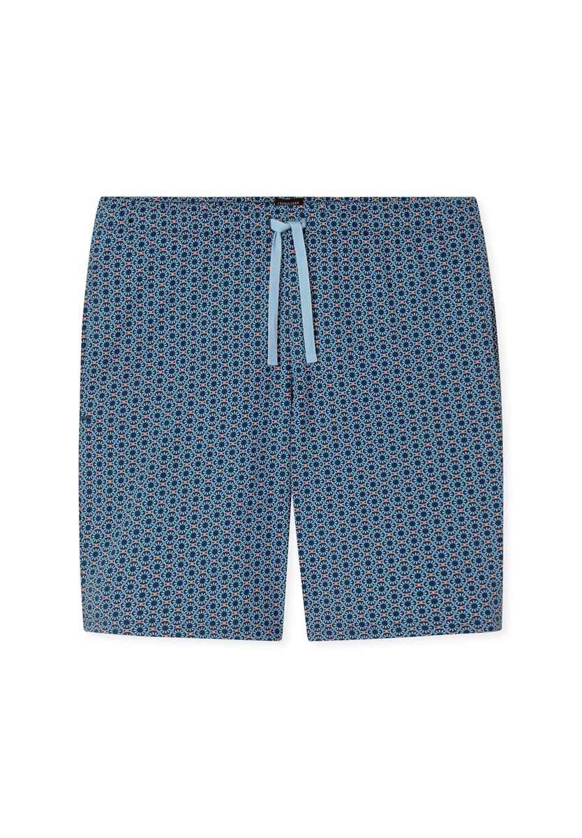 Herren Lounge Shorts mit blauem Muster