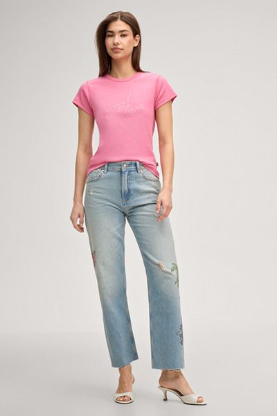 Joop Jeans Tineta Pink T-Shirt mit Strasslogo-Design