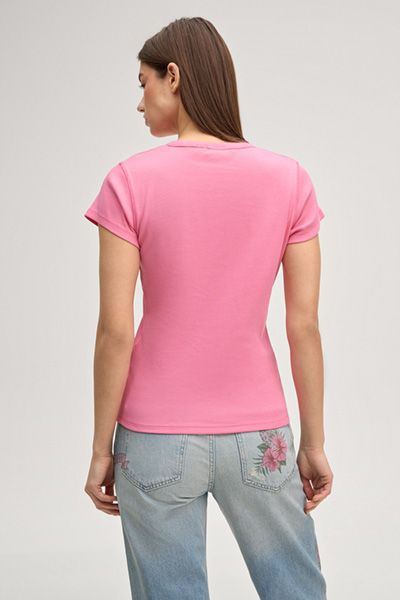 Joop Jeans Tineta Pink T-Shirt mit Strasslogo-Design