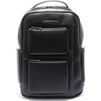 Moderner schwarzer Lederrucksack für Herren