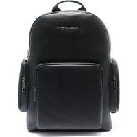 Moderner schwarzer Lederrucksack für Herren